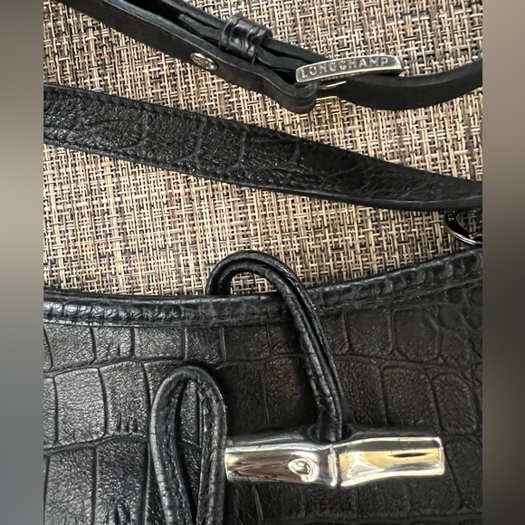 Longchamp Croc Roseau Leather Crossbody - Picture 2 of 14